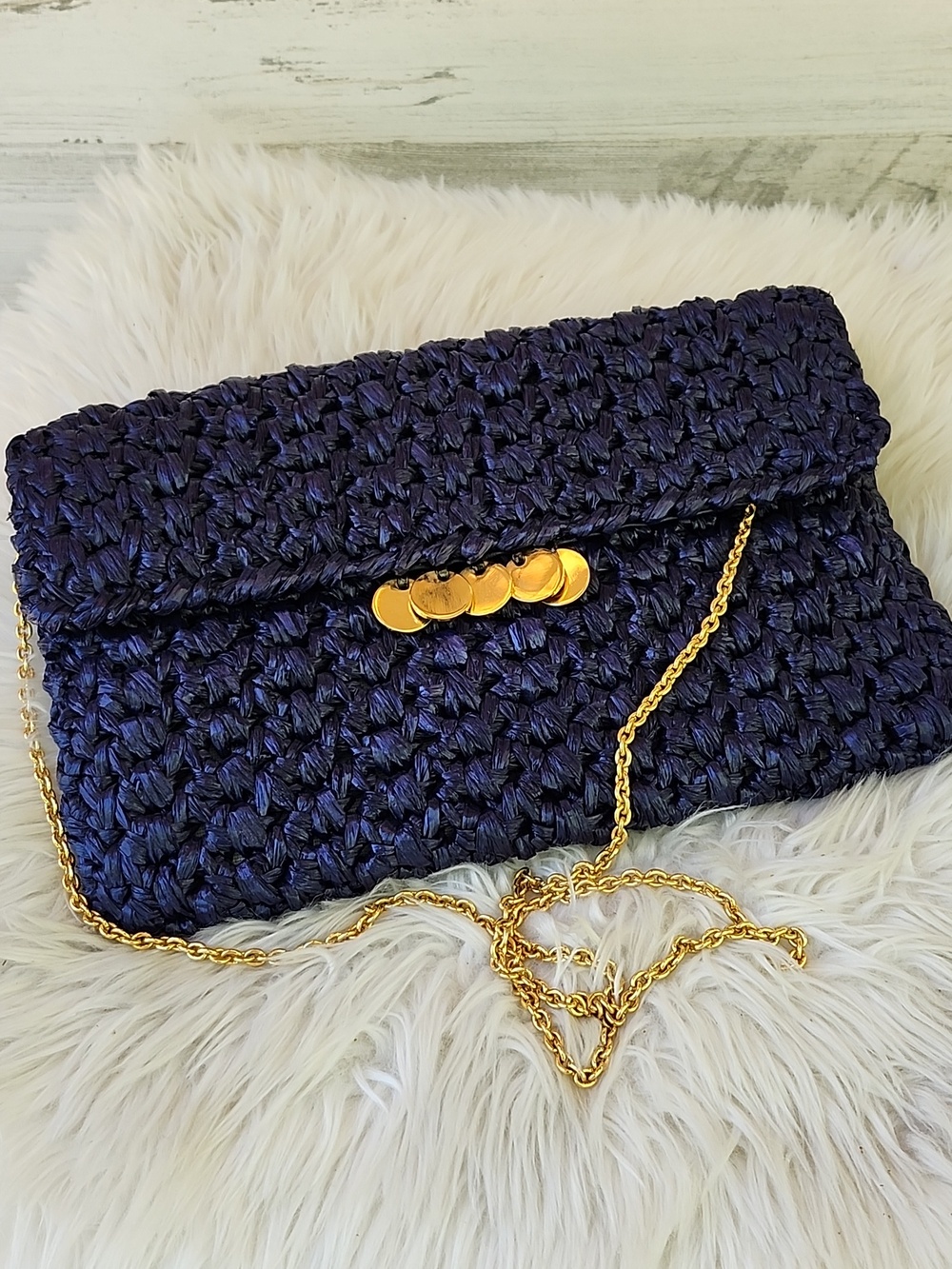 VTG RODO ITALIAN WOVEN RAFFIA CROSSBODY/CLUTCH BAG